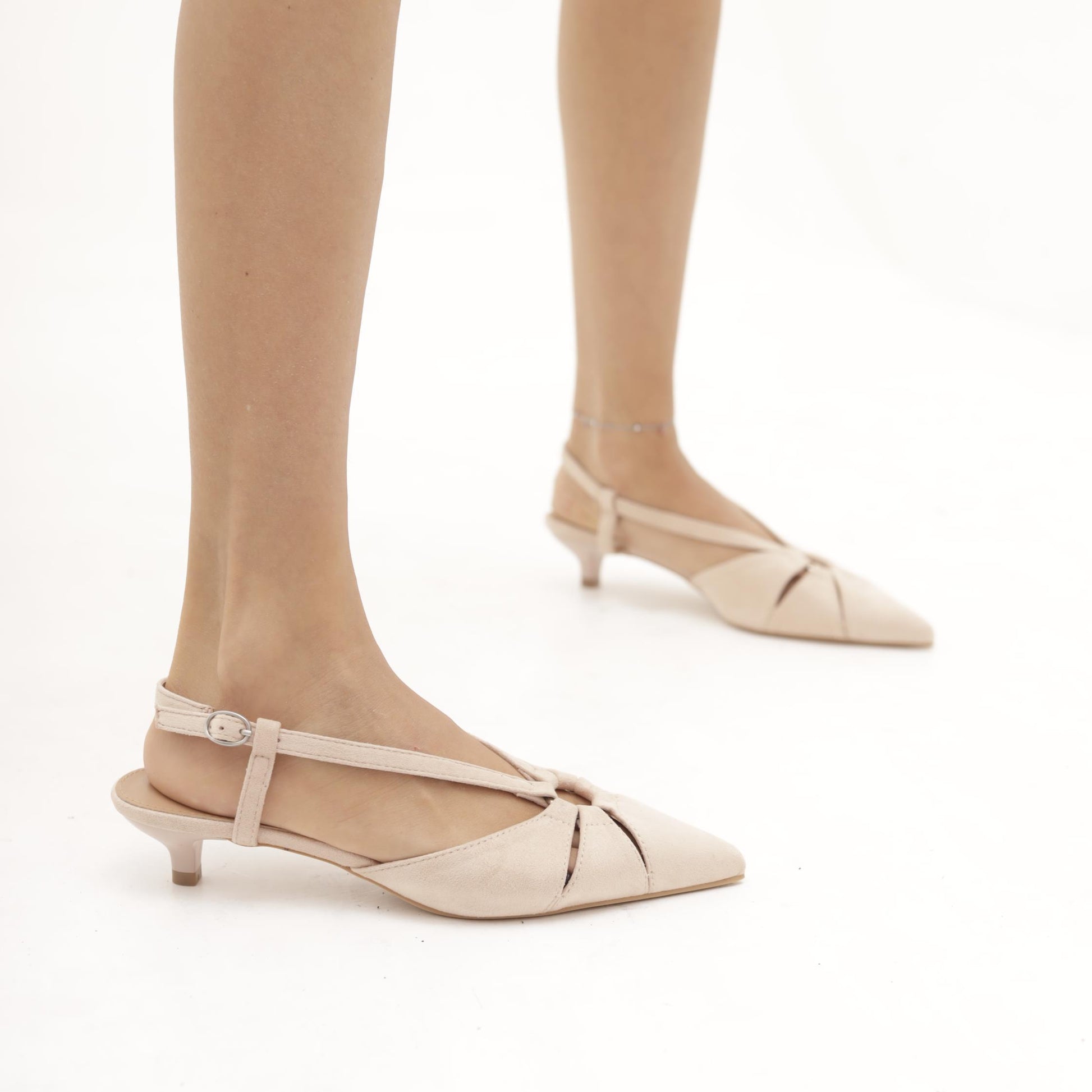 SLINGBACK ANELLO BEIGE 