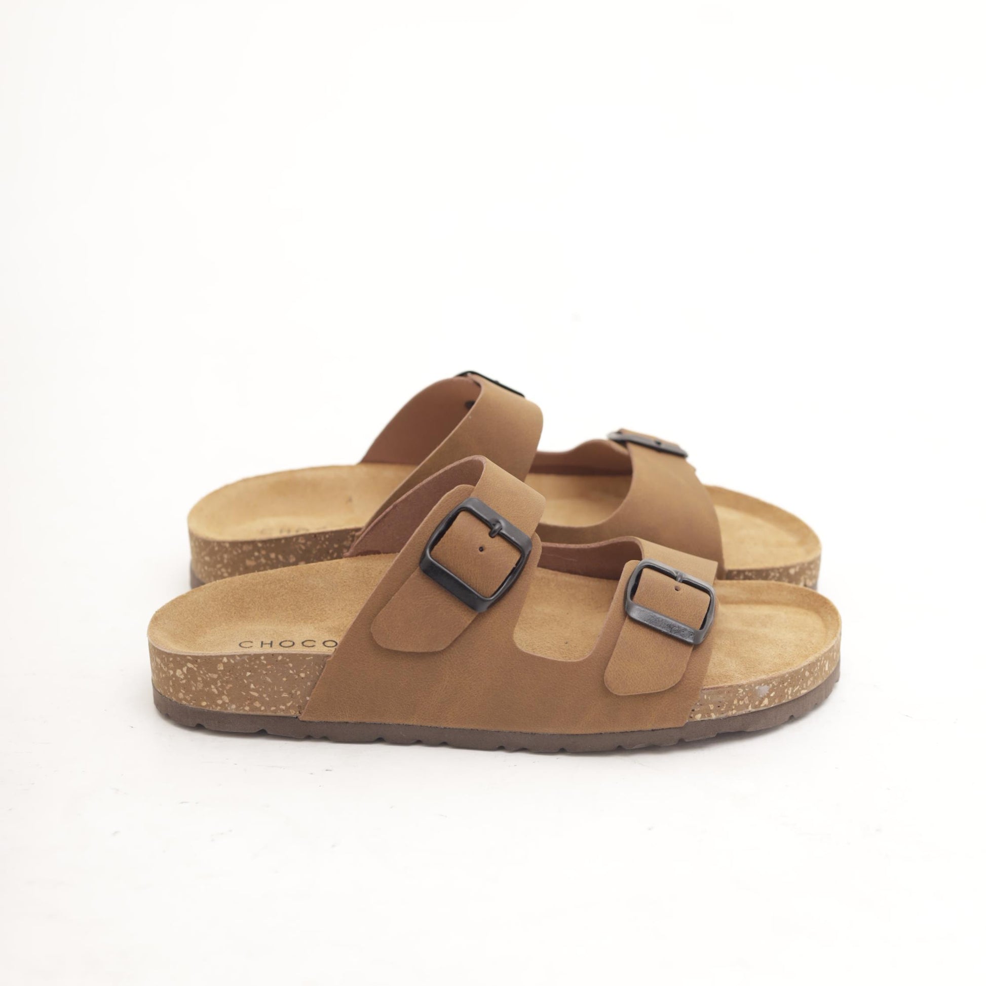 SANDALO BIO DOPPIA FASCIA MARRONE 