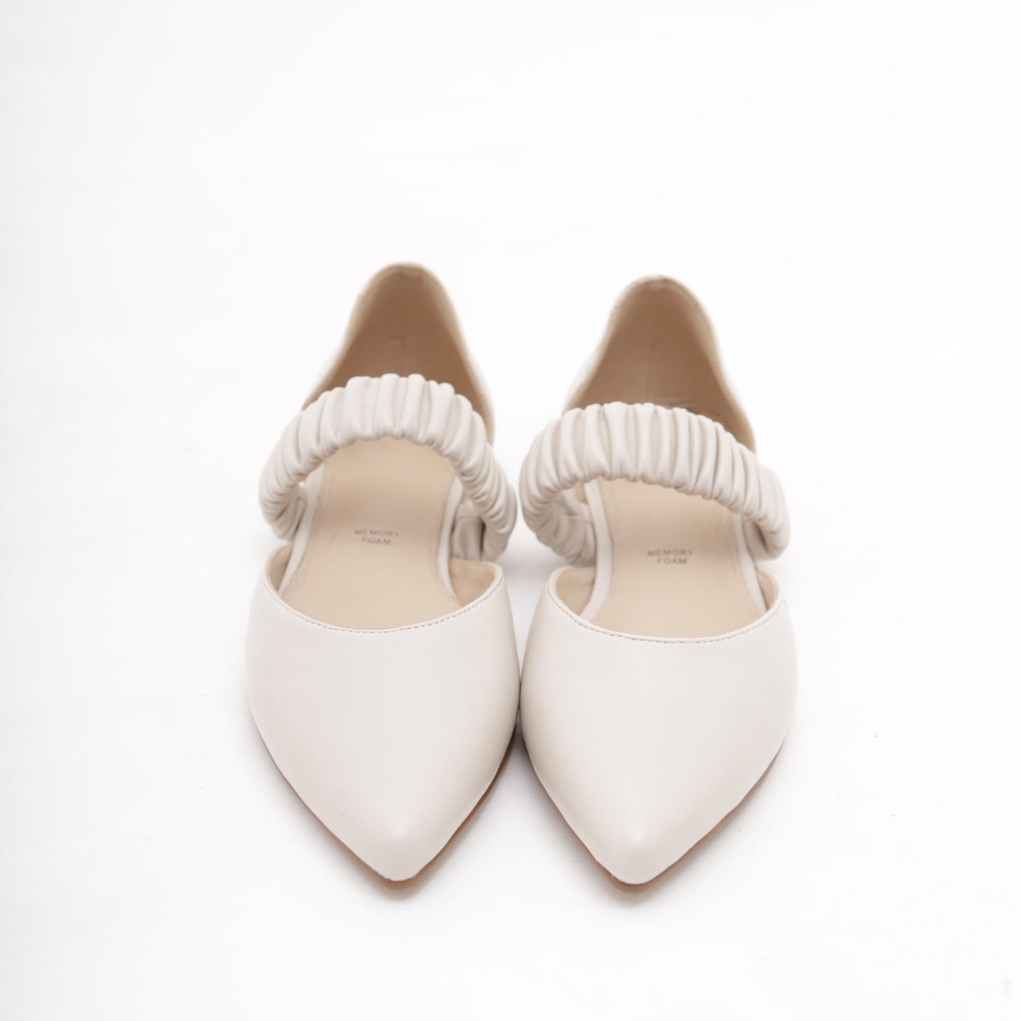 DECOLLETE D'ORSAY FLAT ELASTICO PANNA 