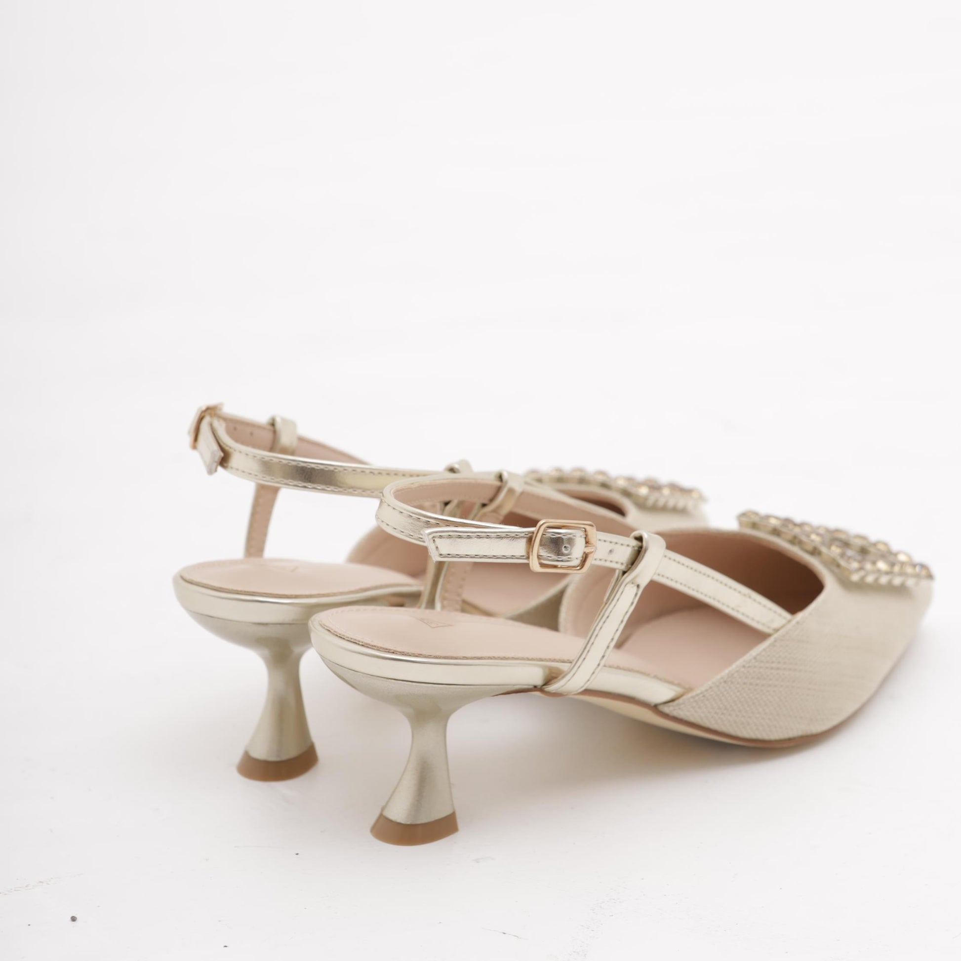SLINGBACK CANVAS BASSA PLATINO 