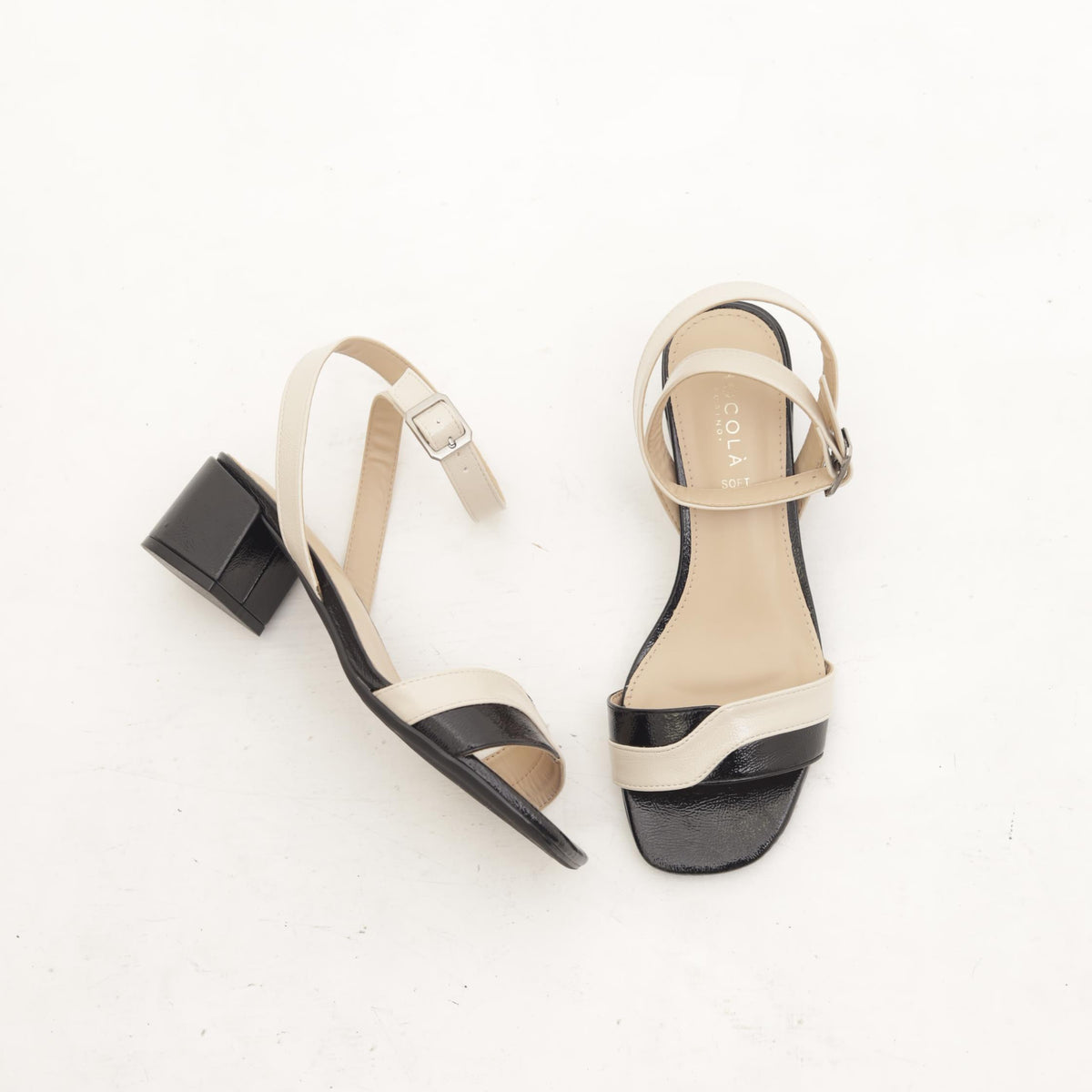 SANDALO BICOLORE WAVE NERO 