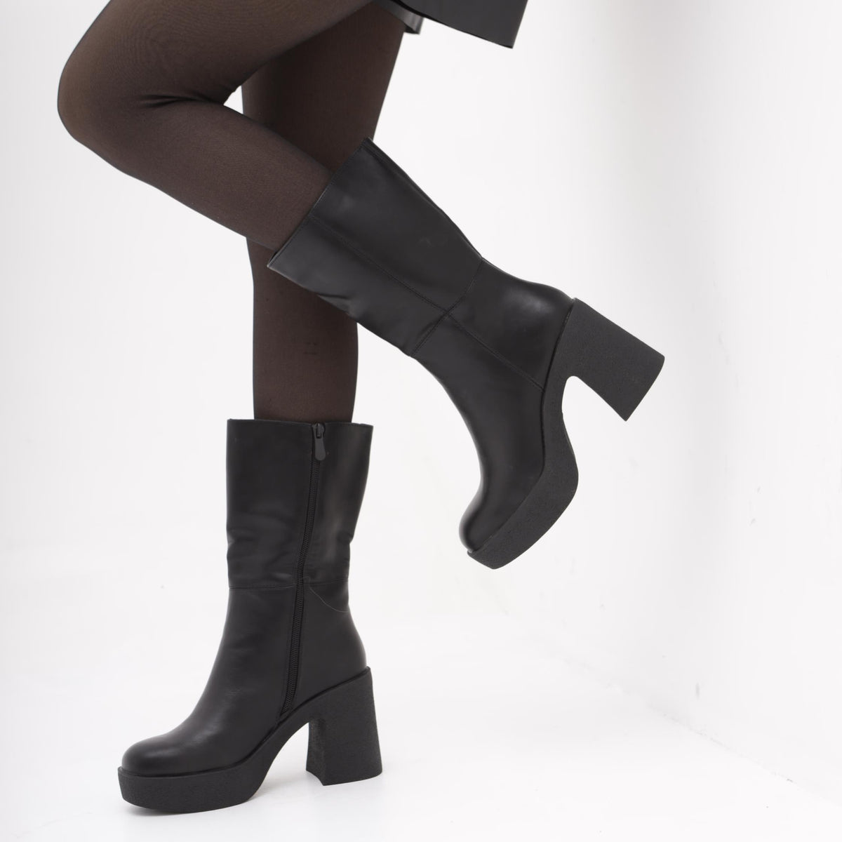 STIVALETTO LISCIO TACCO PARA NERO 