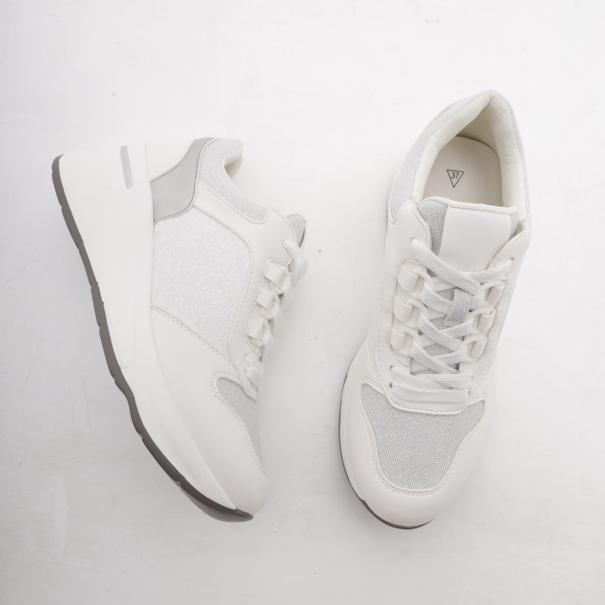 SNEAKERS ALTA SHINY BIANCO<BR/> 