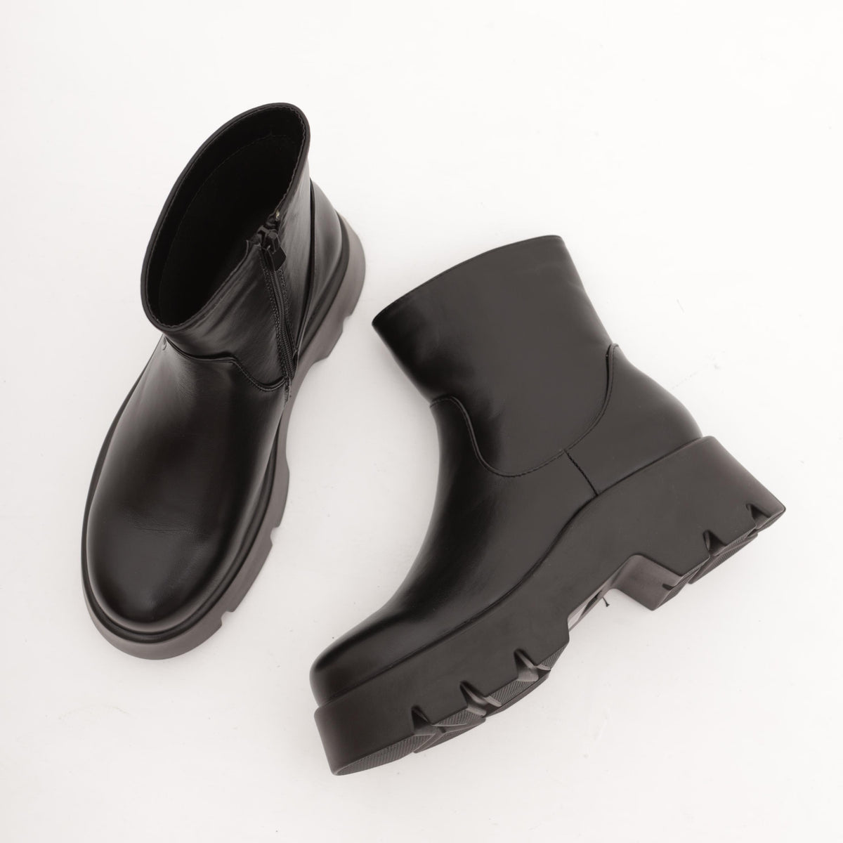 STIVALETTO CHUNKY LISCIO NERO 