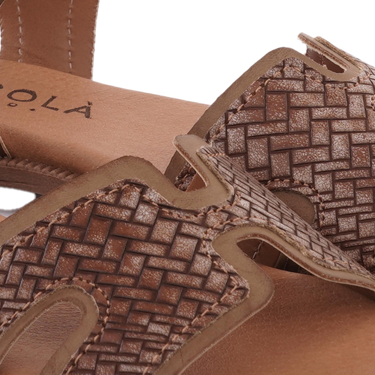SANDALO H FLAT INTRECCIATO TESTA DI MORO<BR/><BR/> 