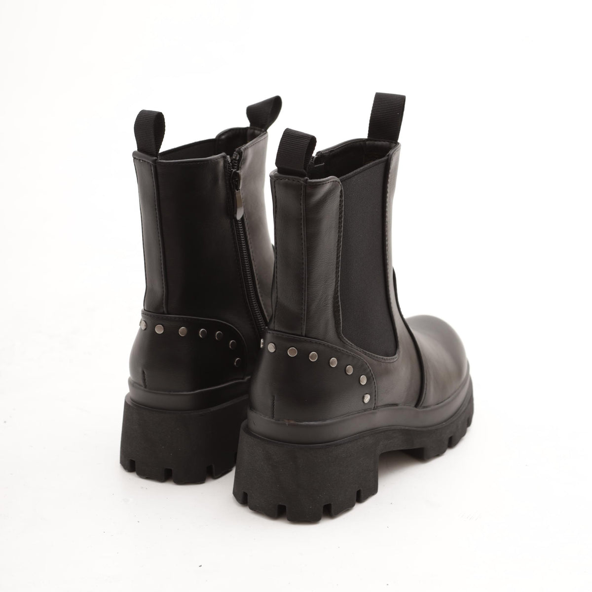 STIVALETTO ELASTICO BORCHIE NERO 
