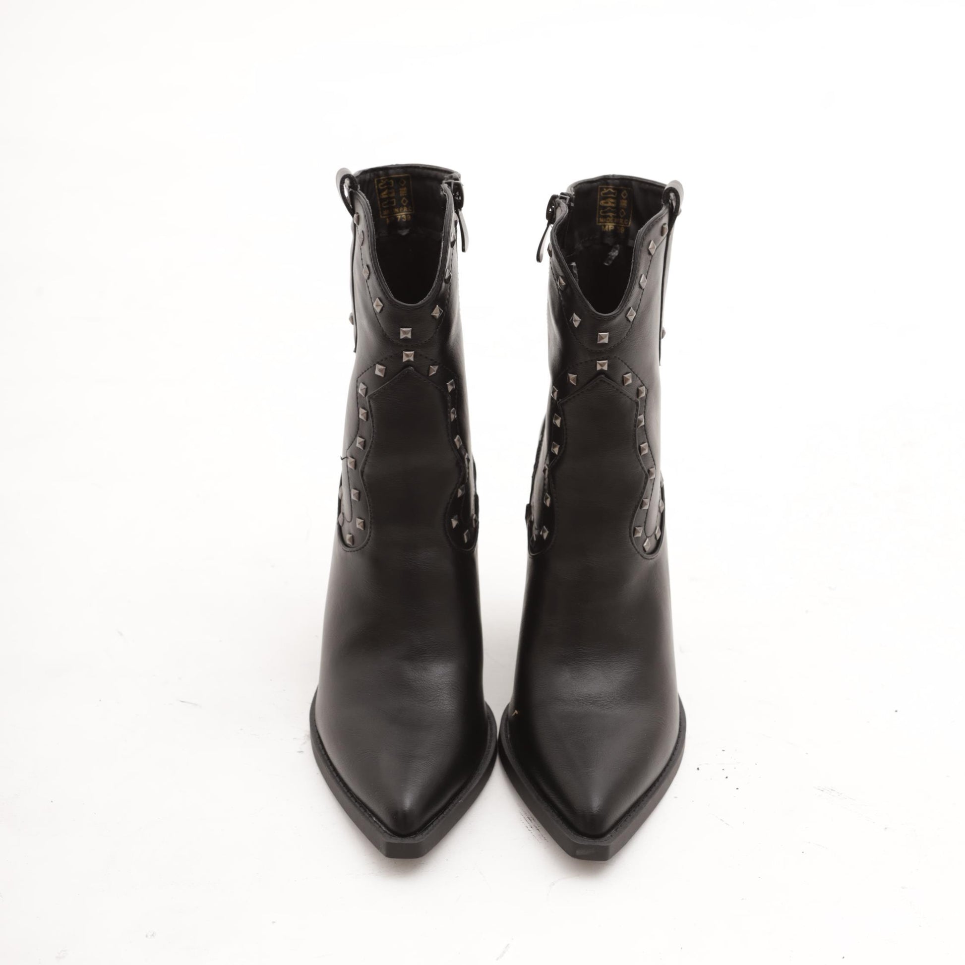 STIVALETTO CAMPEROS BORCHIE NERO 