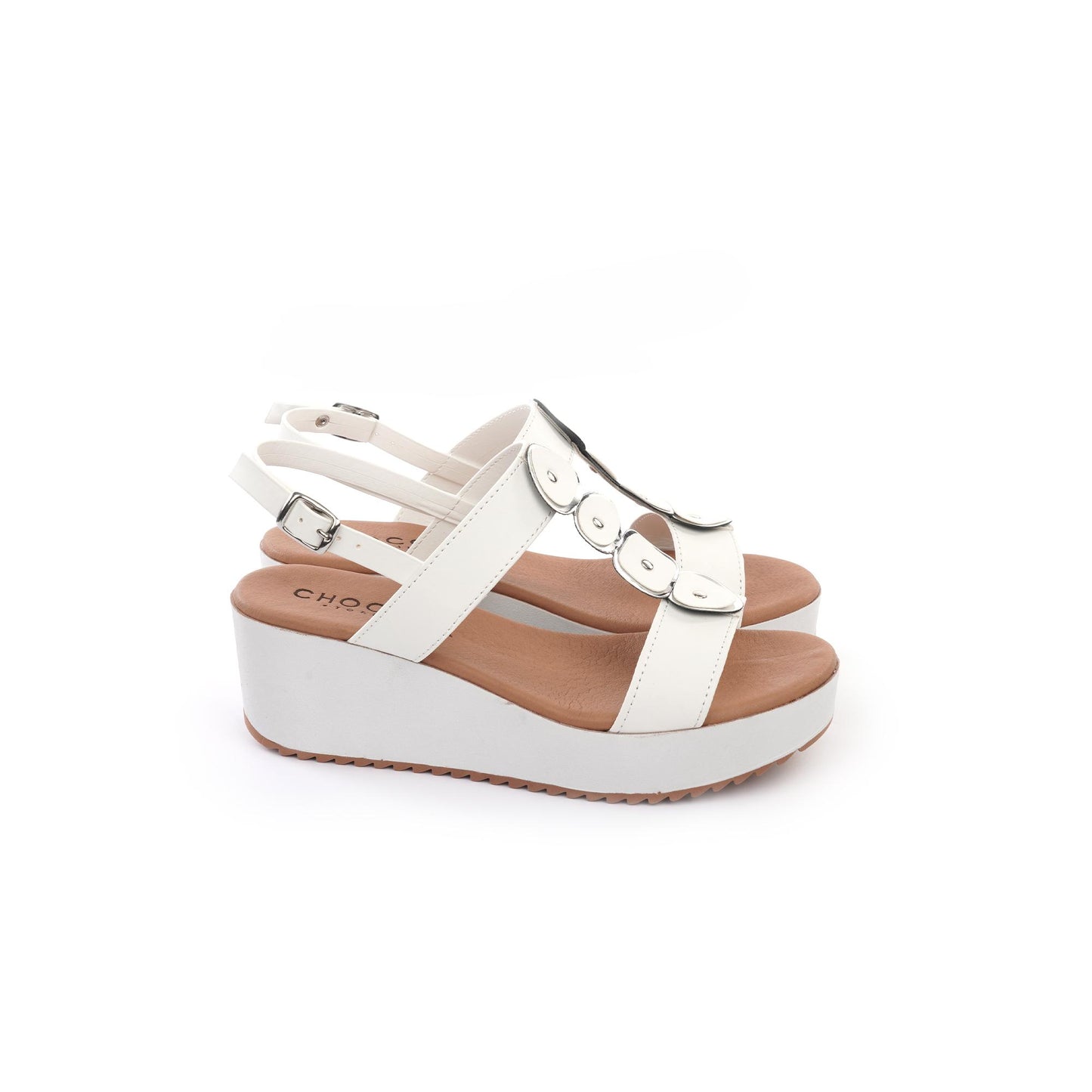 SANDALO  ZEPPA SHAPES BIANCO<BR/> 