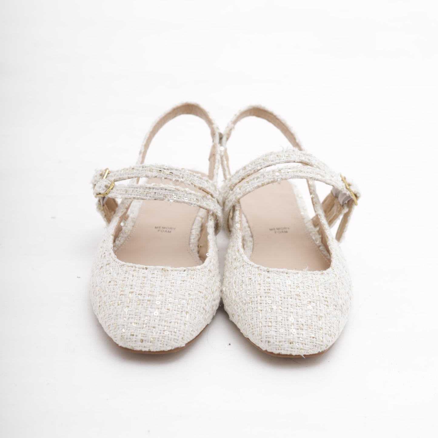 SLINGBACK FLAT TWEED PANNA 