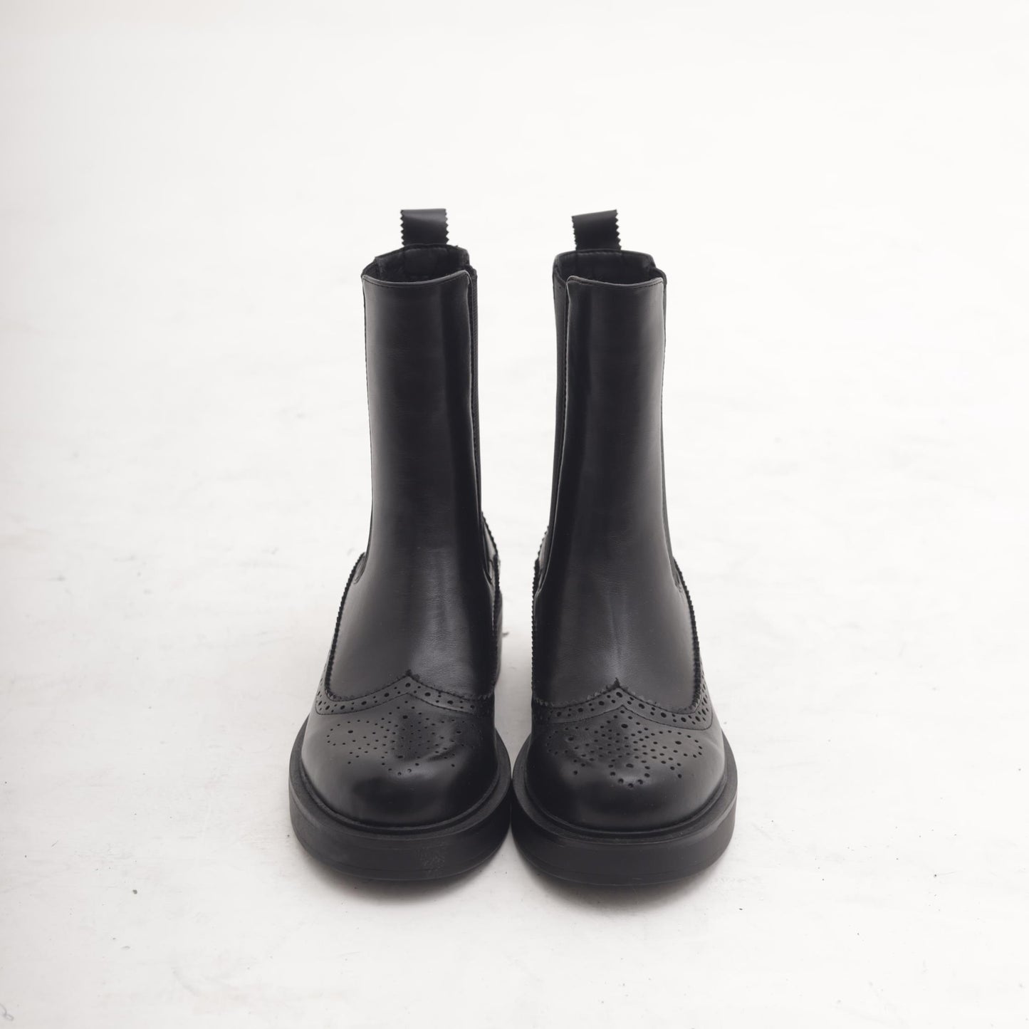 STIVALETTO CHELSEA BROGUE NERO 