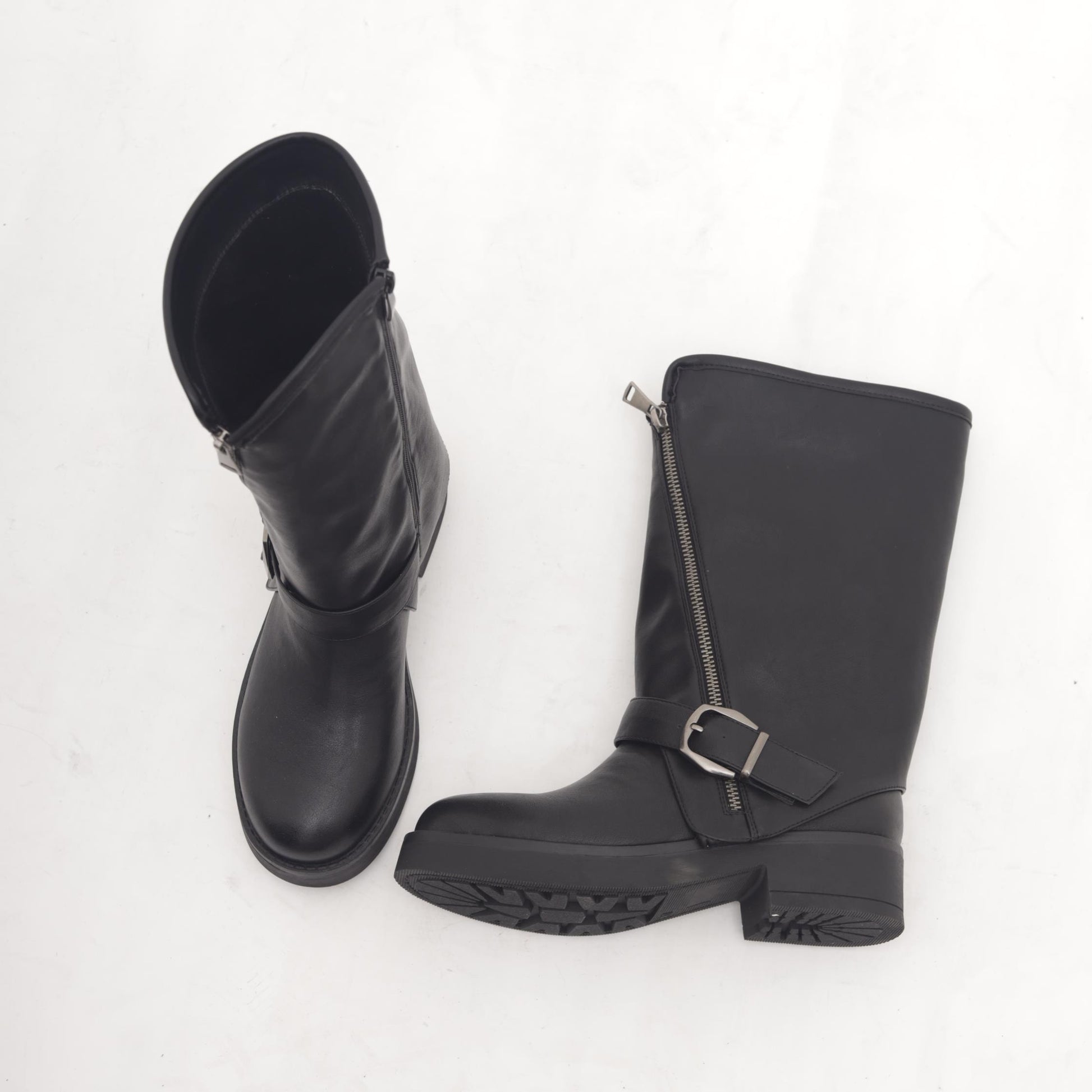 STIVALE BIKER ZIP NERO 