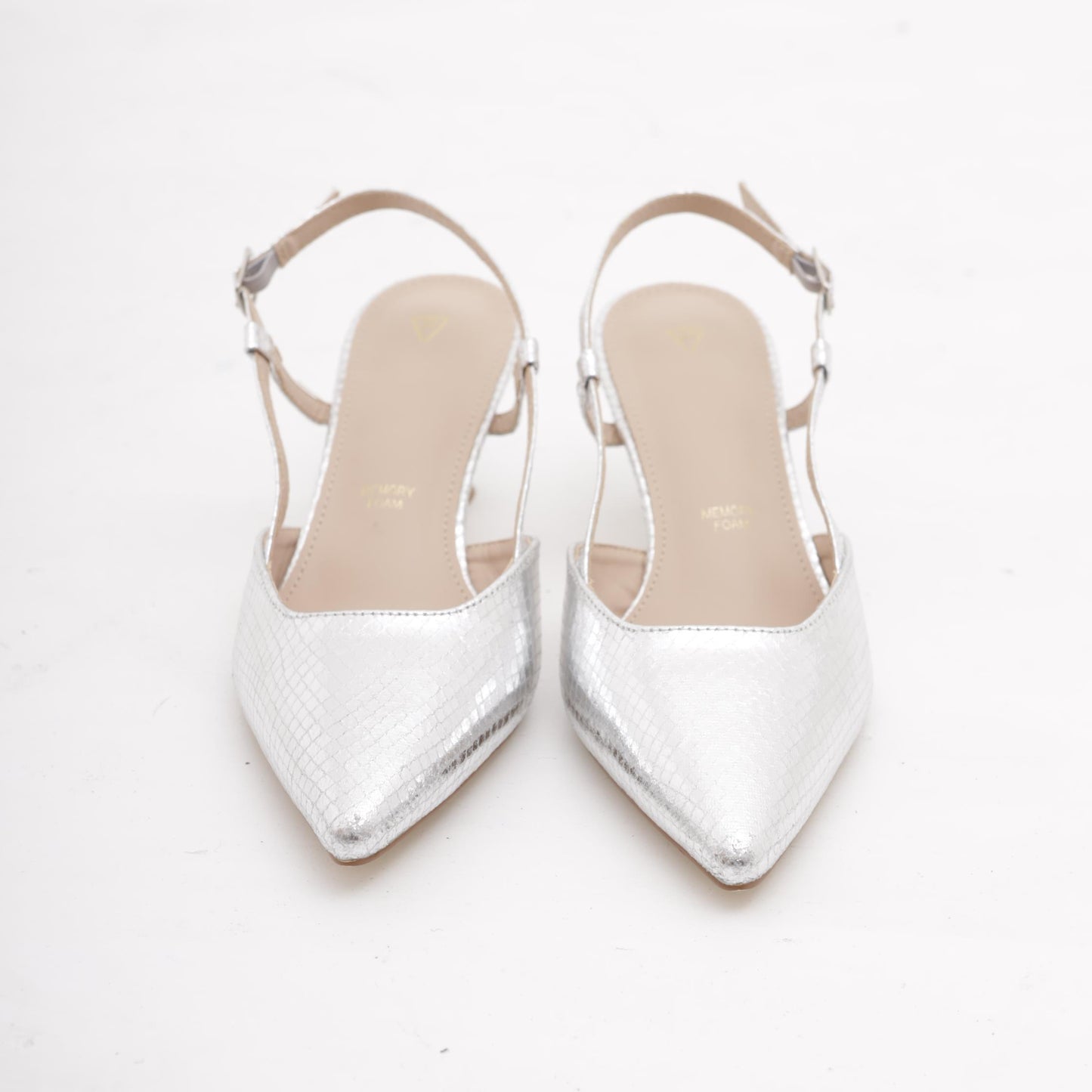 SLINGBACK SNAKE ARGENTO 