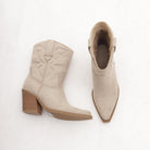 STIVALETTO TEXANO RICAMO STARS TORTORA 
