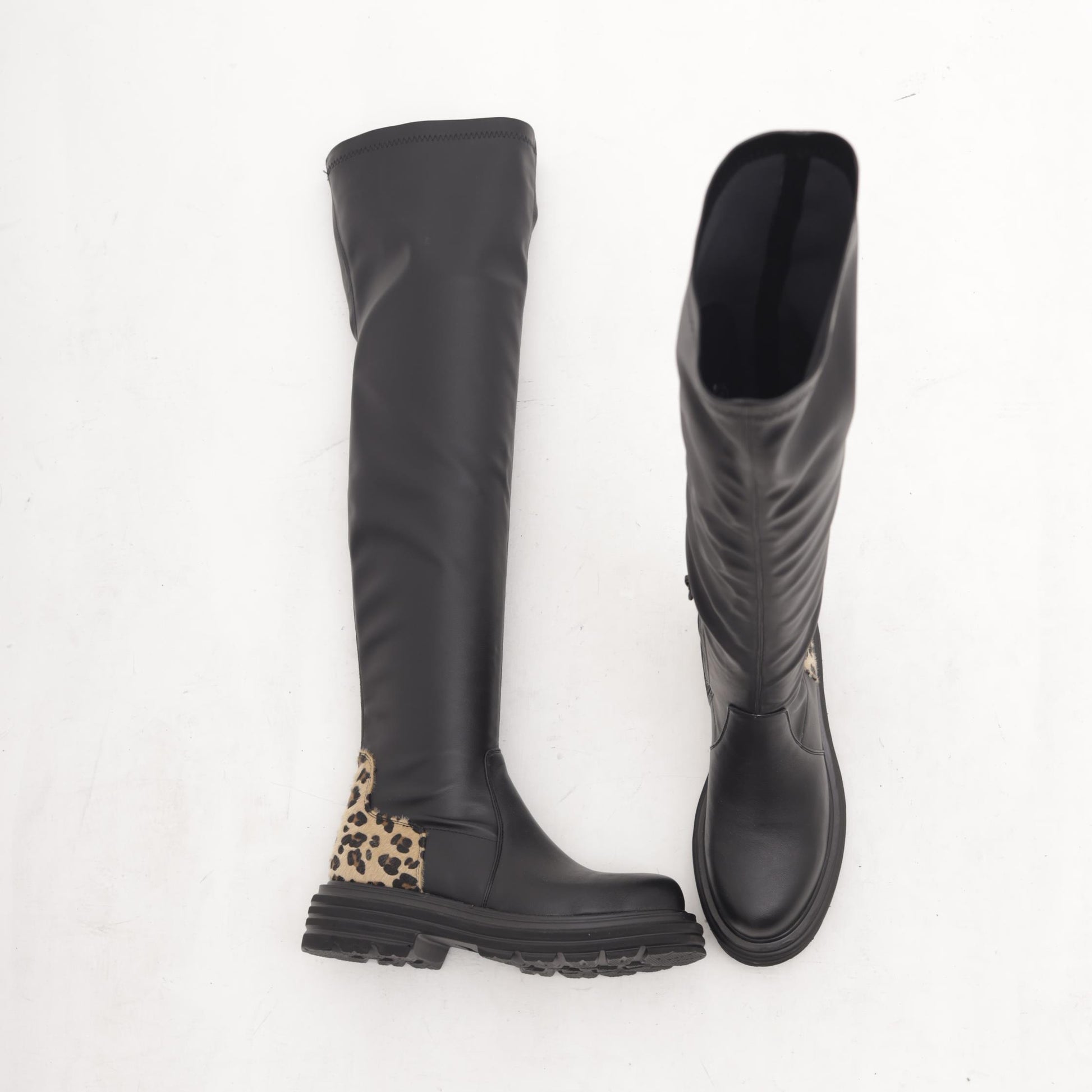 STIVALE CUISSARD STRETCH ANIMALIER MP2712-3PULE CHOCOLA