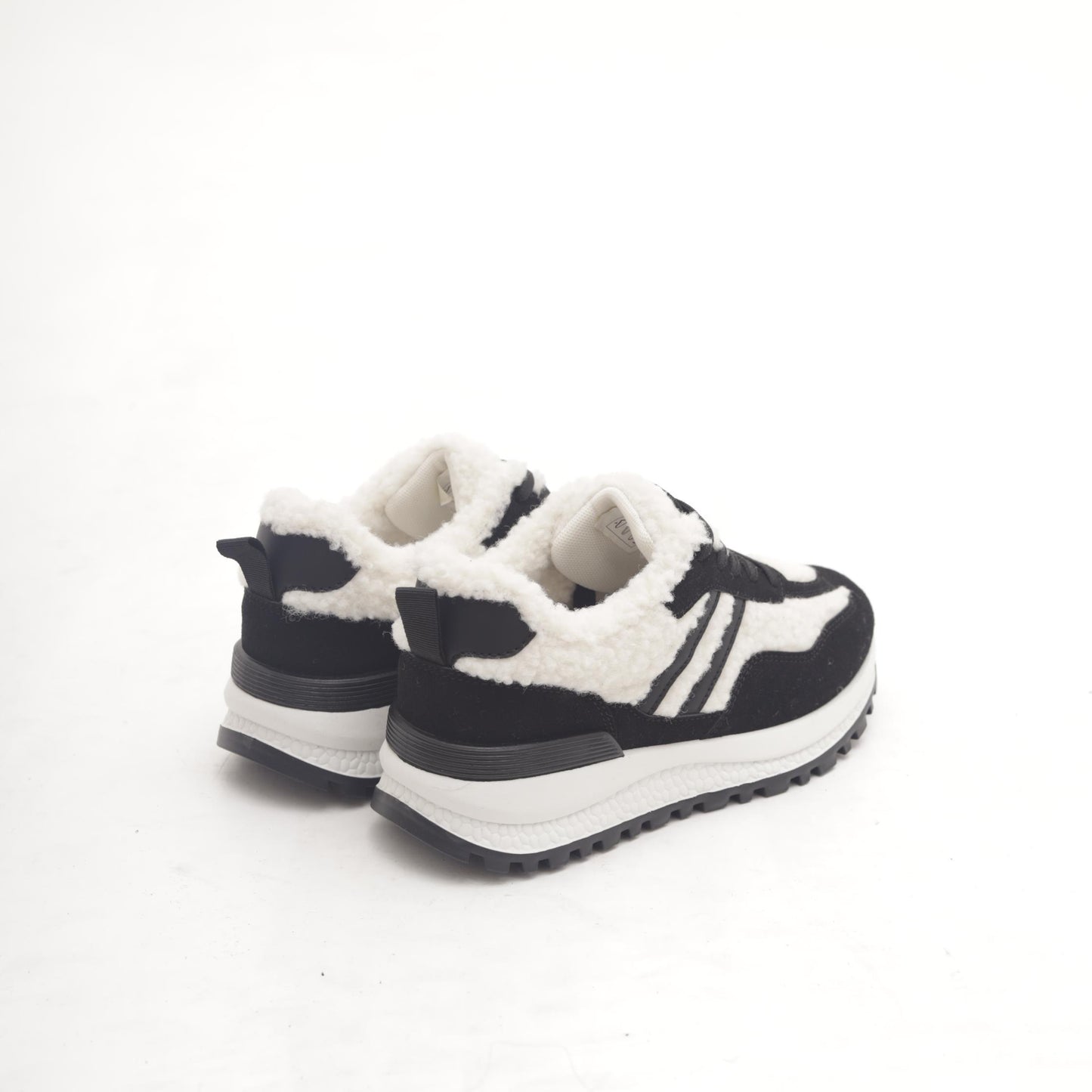 SNEAKERS RUNNING FUR DOPPIA FASCIA NERO 
