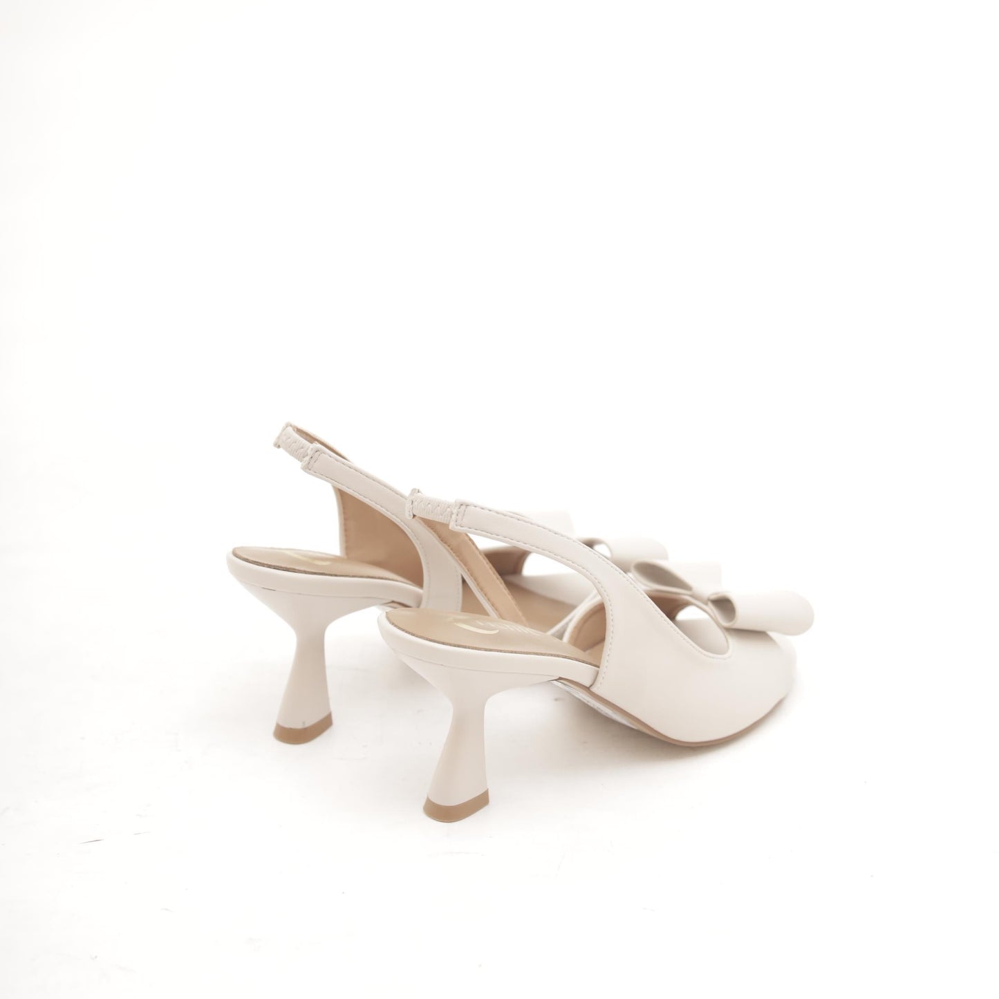 SLINGBACK SPUNTATA FIOCCO BEIGE 
