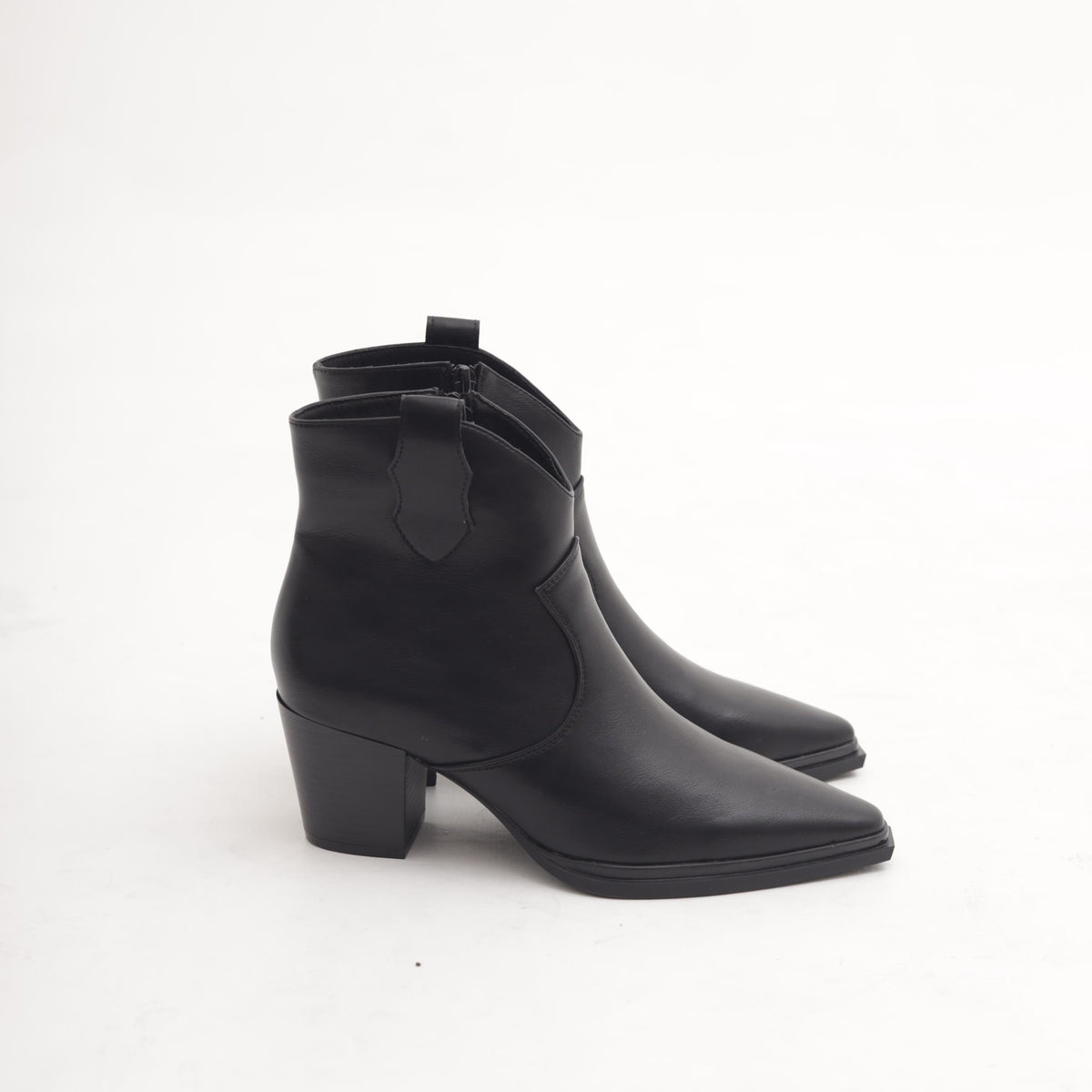 STIVALETTO TEXANO LISCIO NERO 