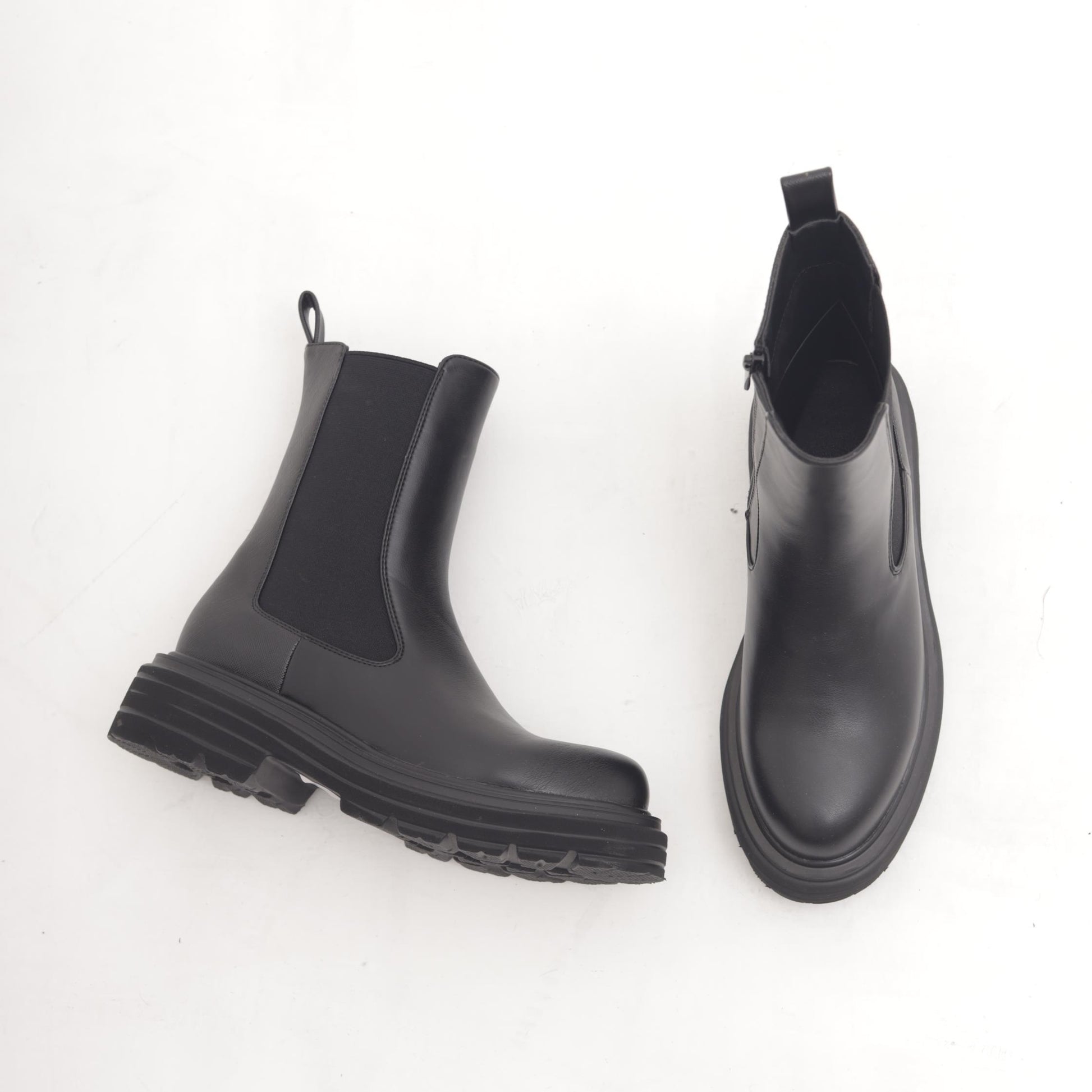 STIVALETTO ELASTICO E ZIP NERO 