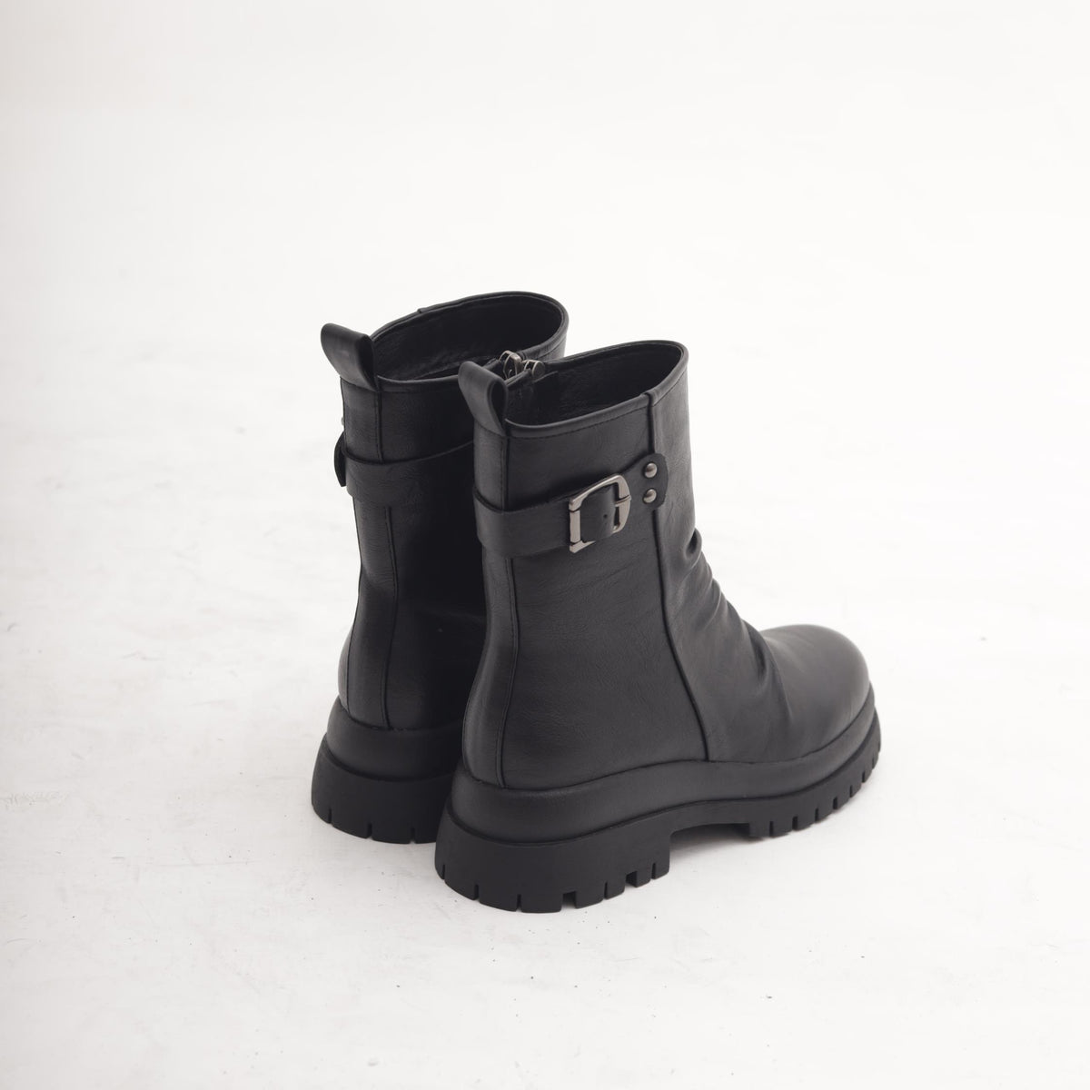 STIVALETTO ARRICCIATO NERO 