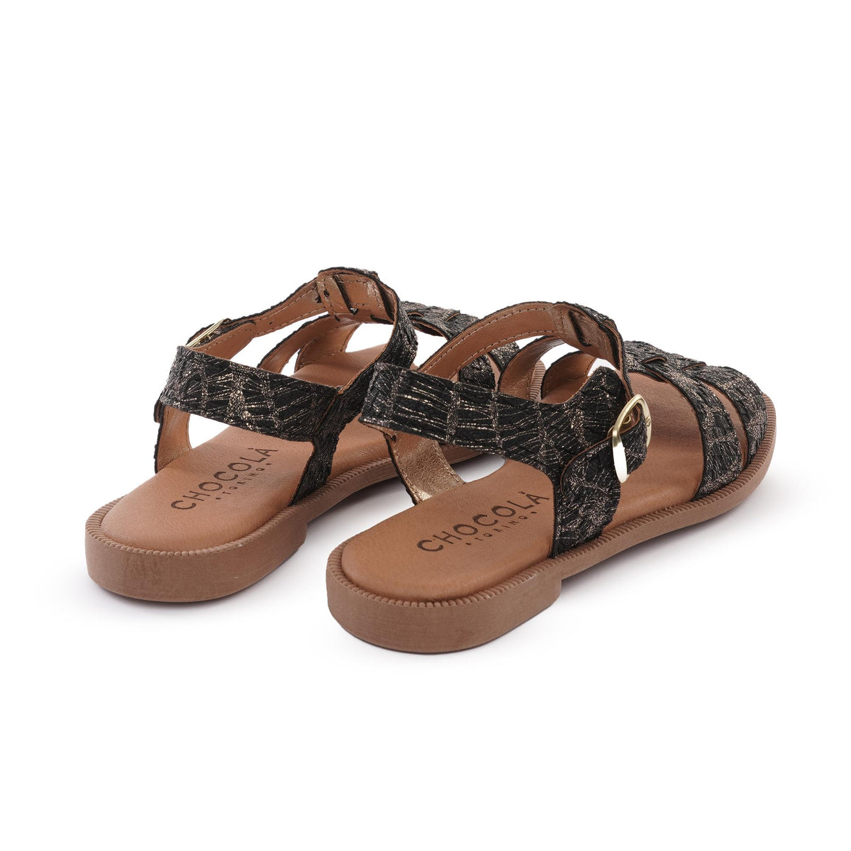 SANDALO FLAT T-BAR NERO<BR/><BR/><BR/> 