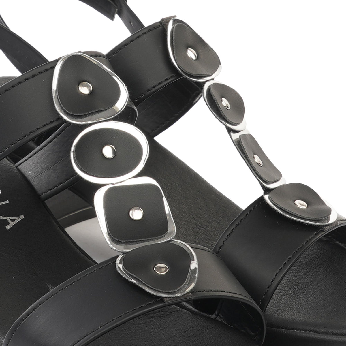 SANDALO TACCO SHAPES NERO<BR/> 