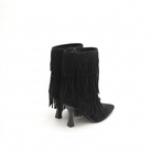 STIVALETTO FRANGE NERO 