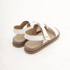 SANDALO VELCRO VERA PELLE BIANCO 