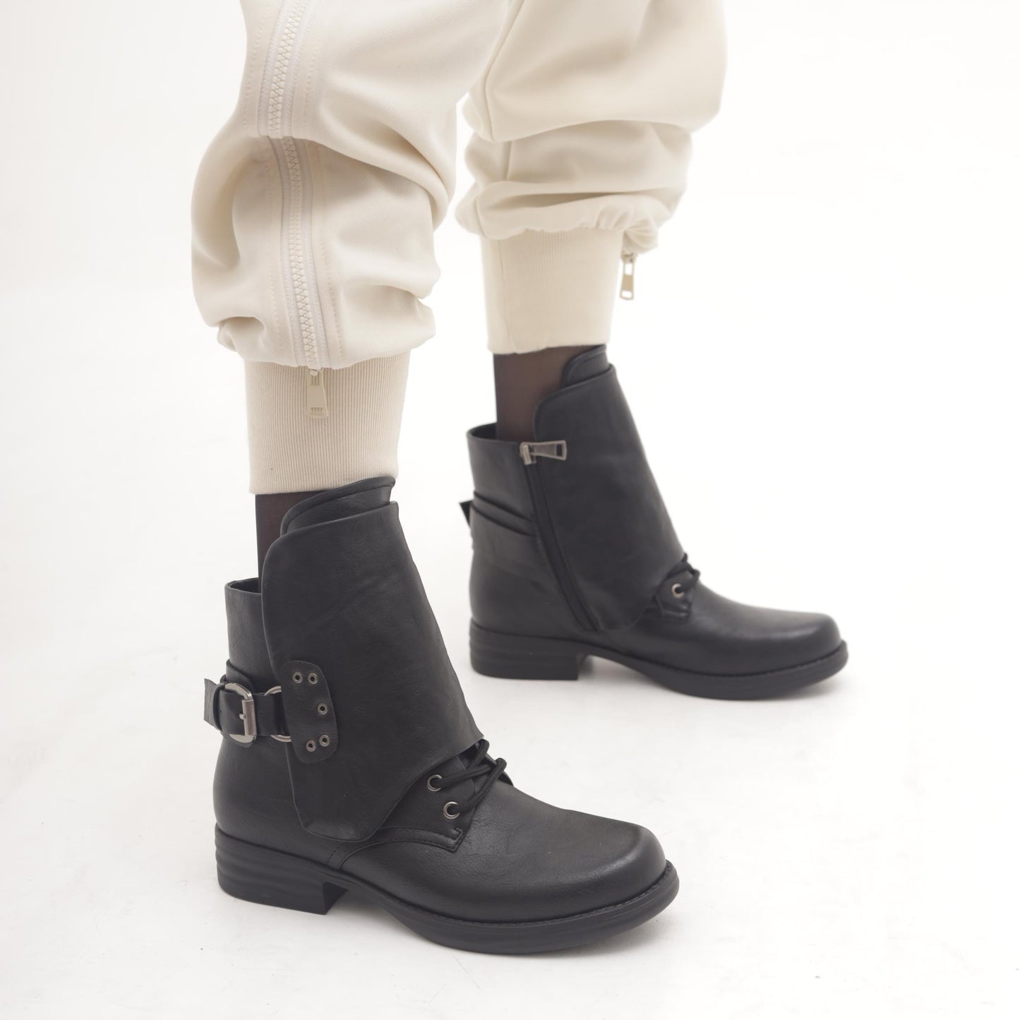 ANFIBIO CON GHETTA NERO MP2708-2PUNE CHOCOLA