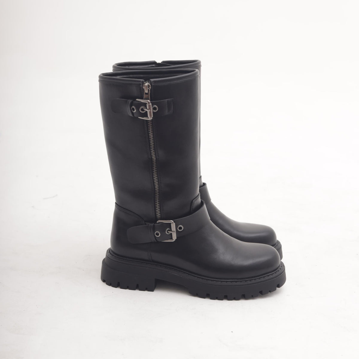BIKER CON ZIP ESTERNA NERO 