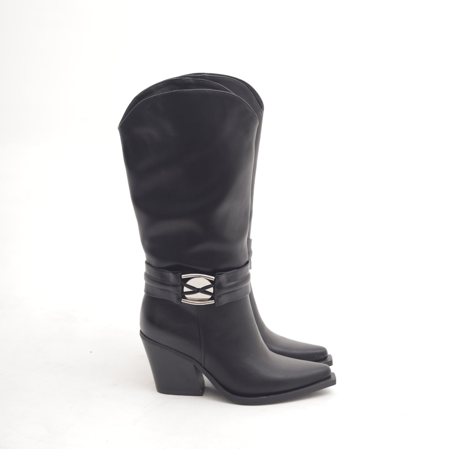 STIVALE TEXANO CINTURINO CAVIGLIA NERO MP2701-2PUNE CHOCOLA