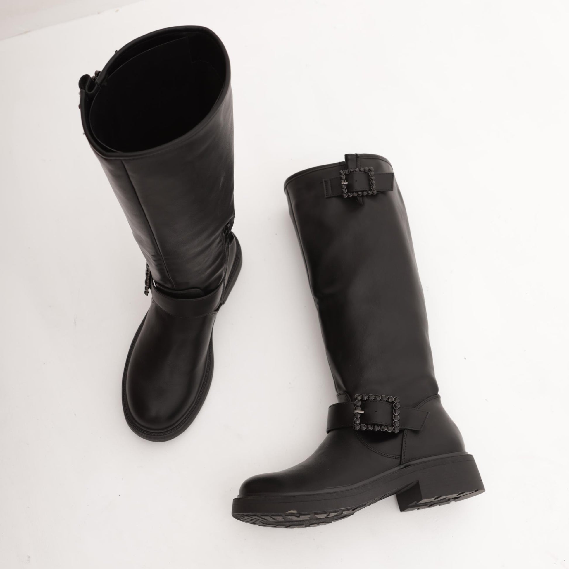 STIVALE BIKER ALTO NERO 