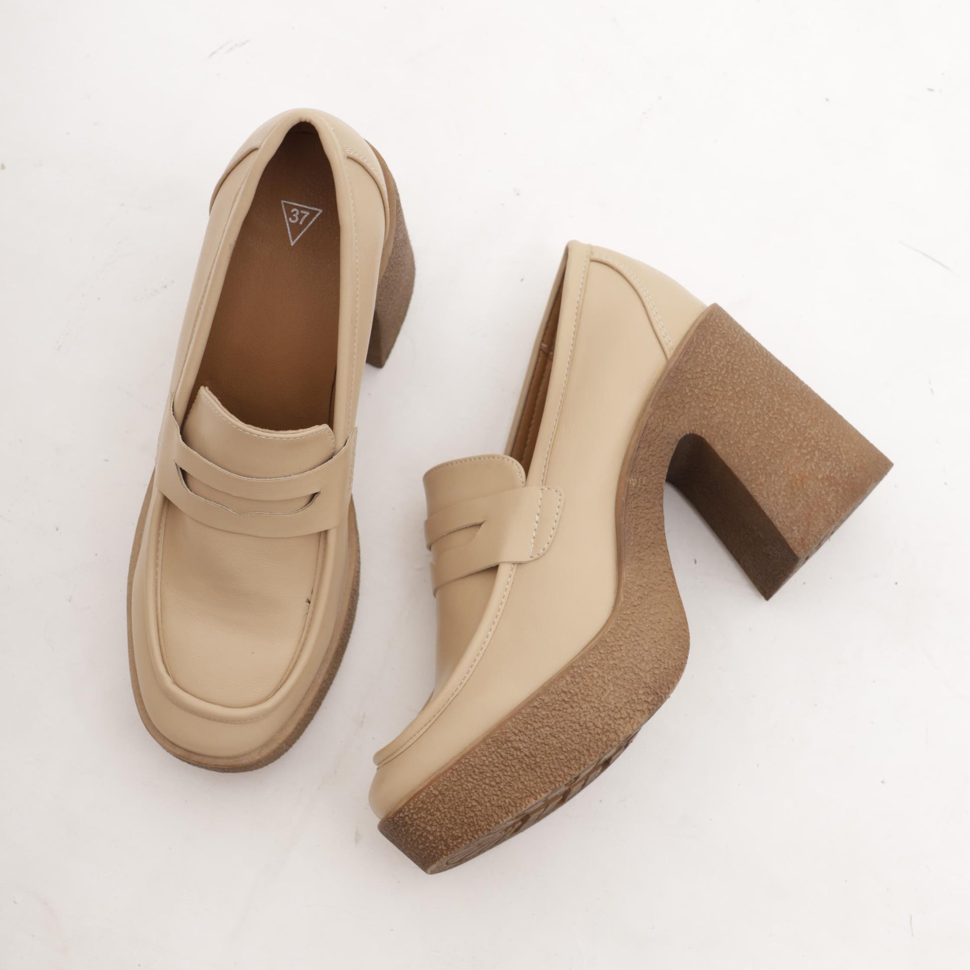 MOCASSINO CHUNKY LISCIO BEIGE MP350-3PUBE CHOCOLA