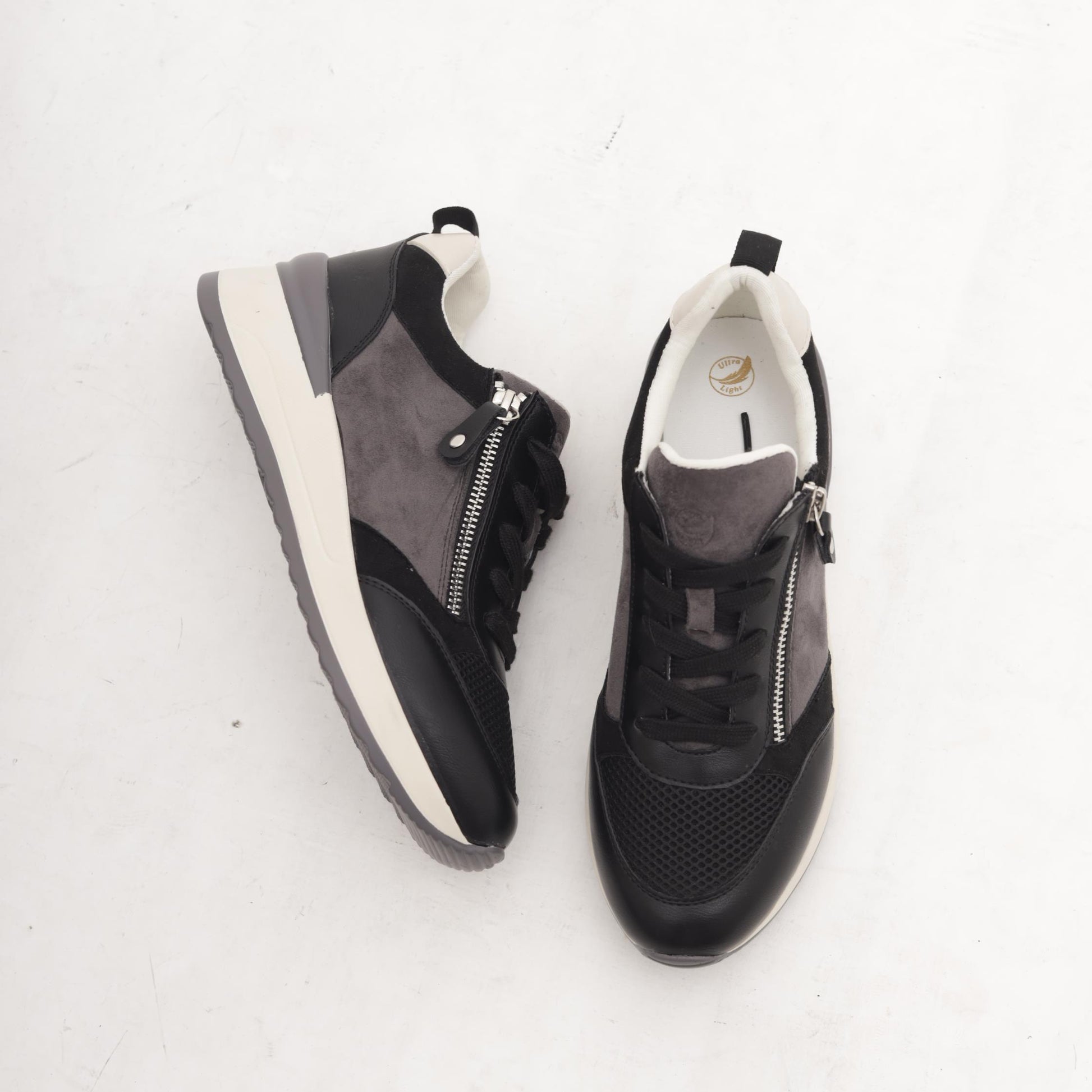SNEAKERS ZIP NERO 