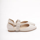 DECOLLETE D'ORSAY FLAT ELASTICO PANNA 