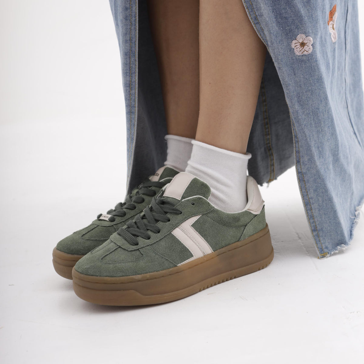 SNEAKERS PLATFORM VERDE<BR/> 
