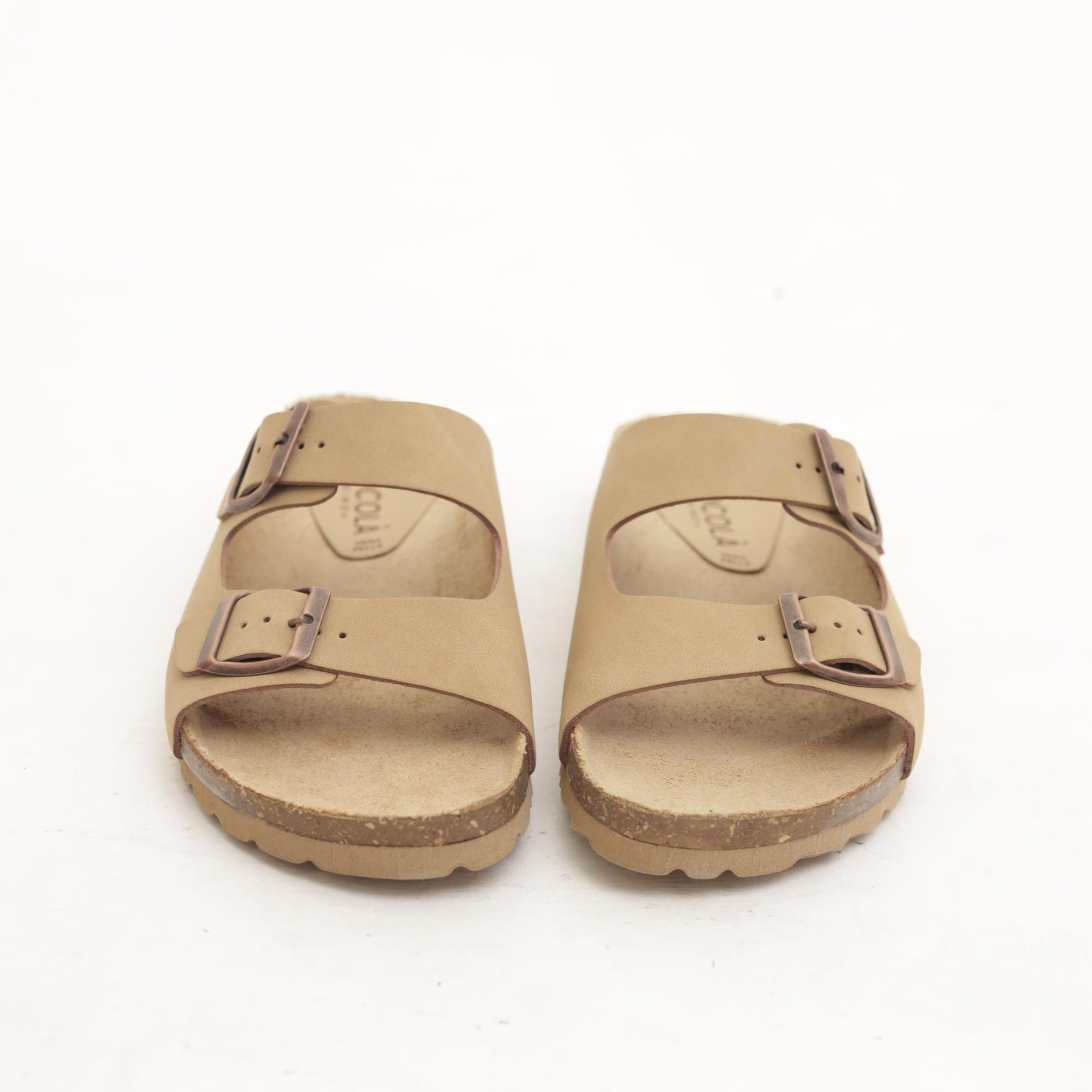 SANDALO BIO DOPPIA FASCIA BEIGE 