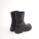 BIKER ZIP E FIBBIE NERO 