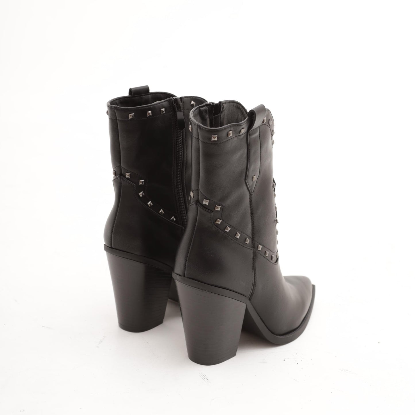 STIVALETTO CAMPEROS BORCHIE NERO 