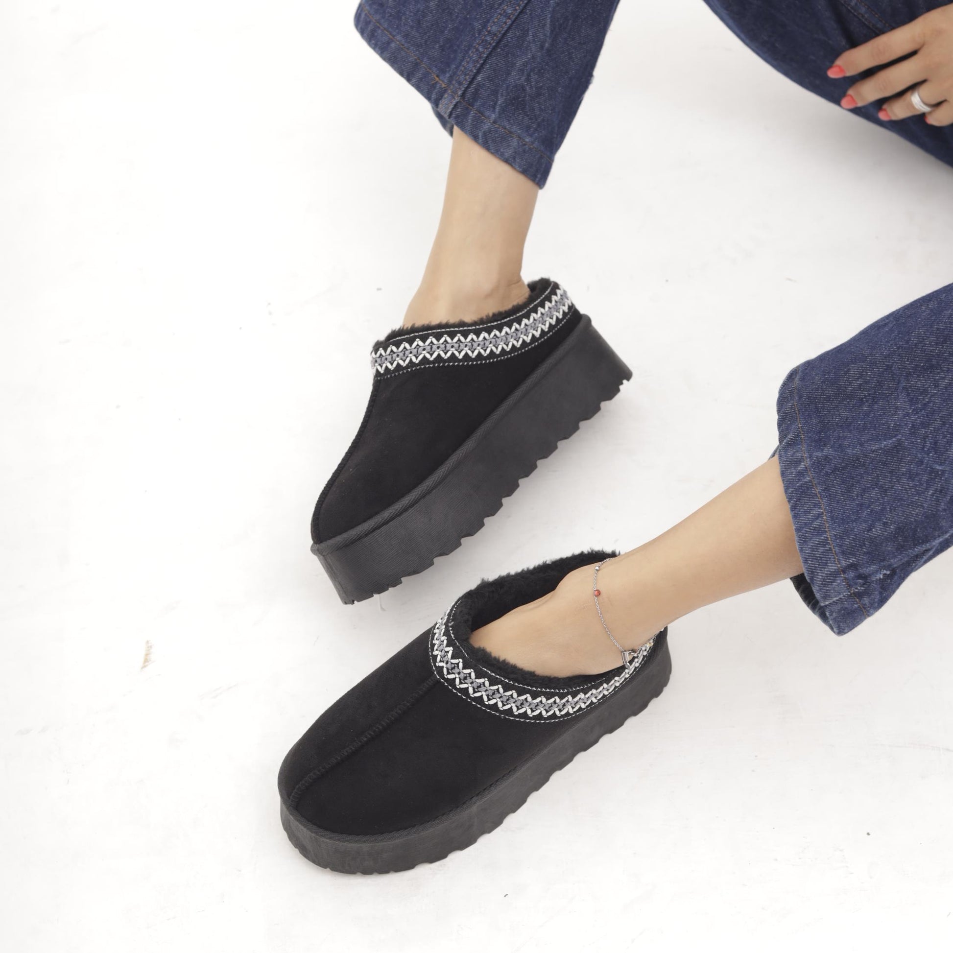 SABOT MAMMUT BORDATO NERO MP1002-1MFNE CHOCOLA