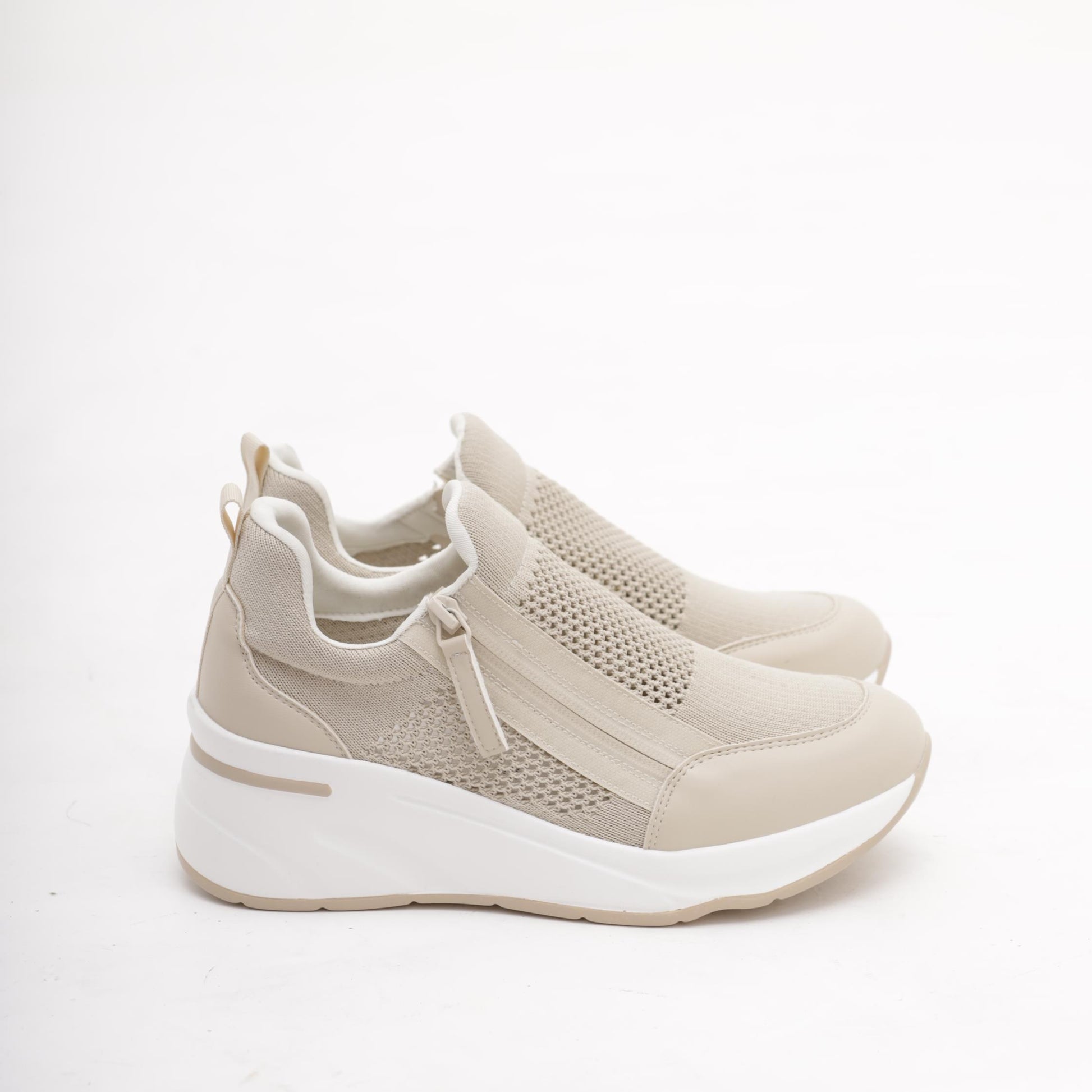 SNEAKERS RETE BEIGE<BR/> 