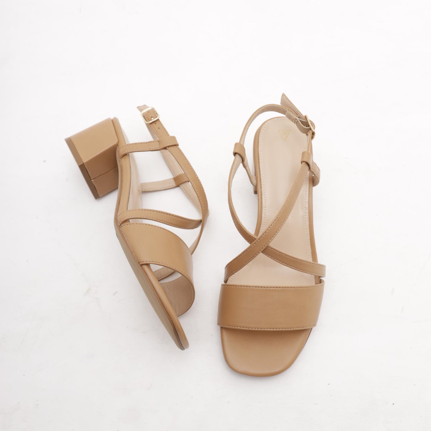 SANDALO FASCIA E INCROCIO CUOIO 