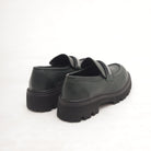 MOCASSINO SUOLA ALTA STRASS VERDE 