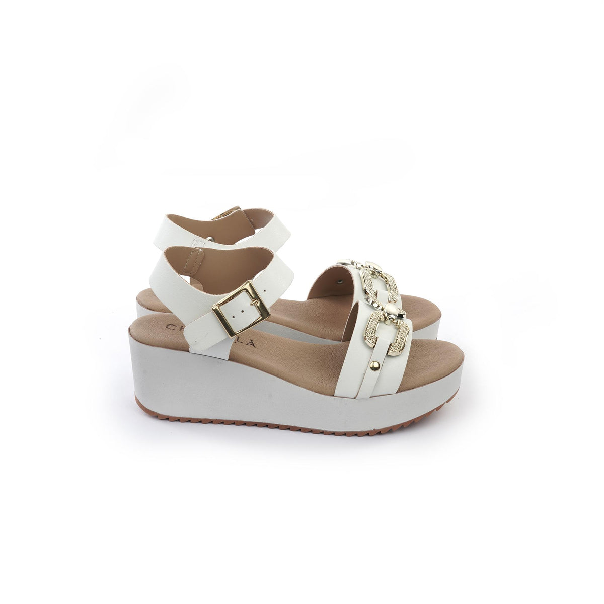 SANDALO  ZEPPA CATENA BIANCO<BR/> 