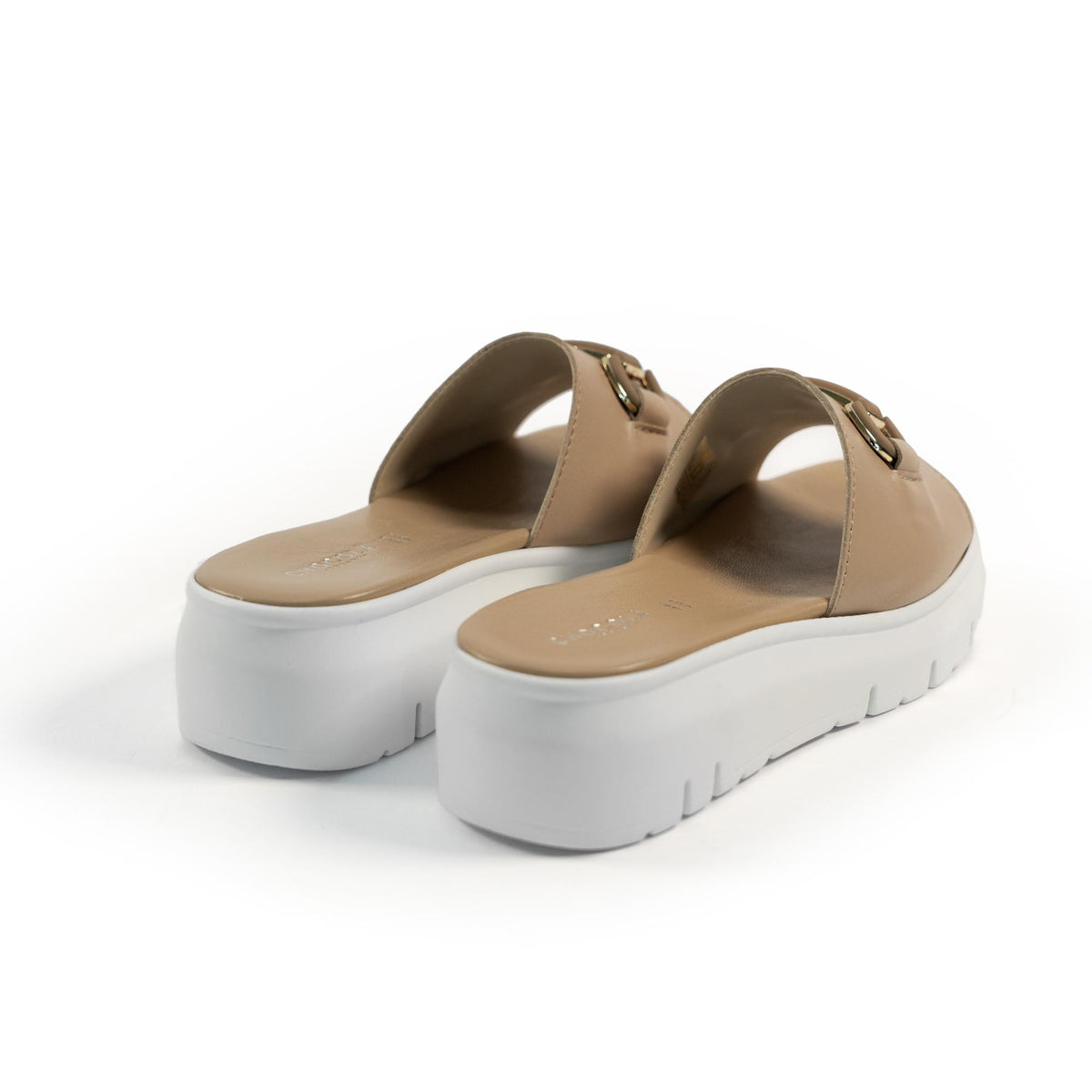 CIABATTA MORSETTO VERA PELLE BEIGE<BR/> 