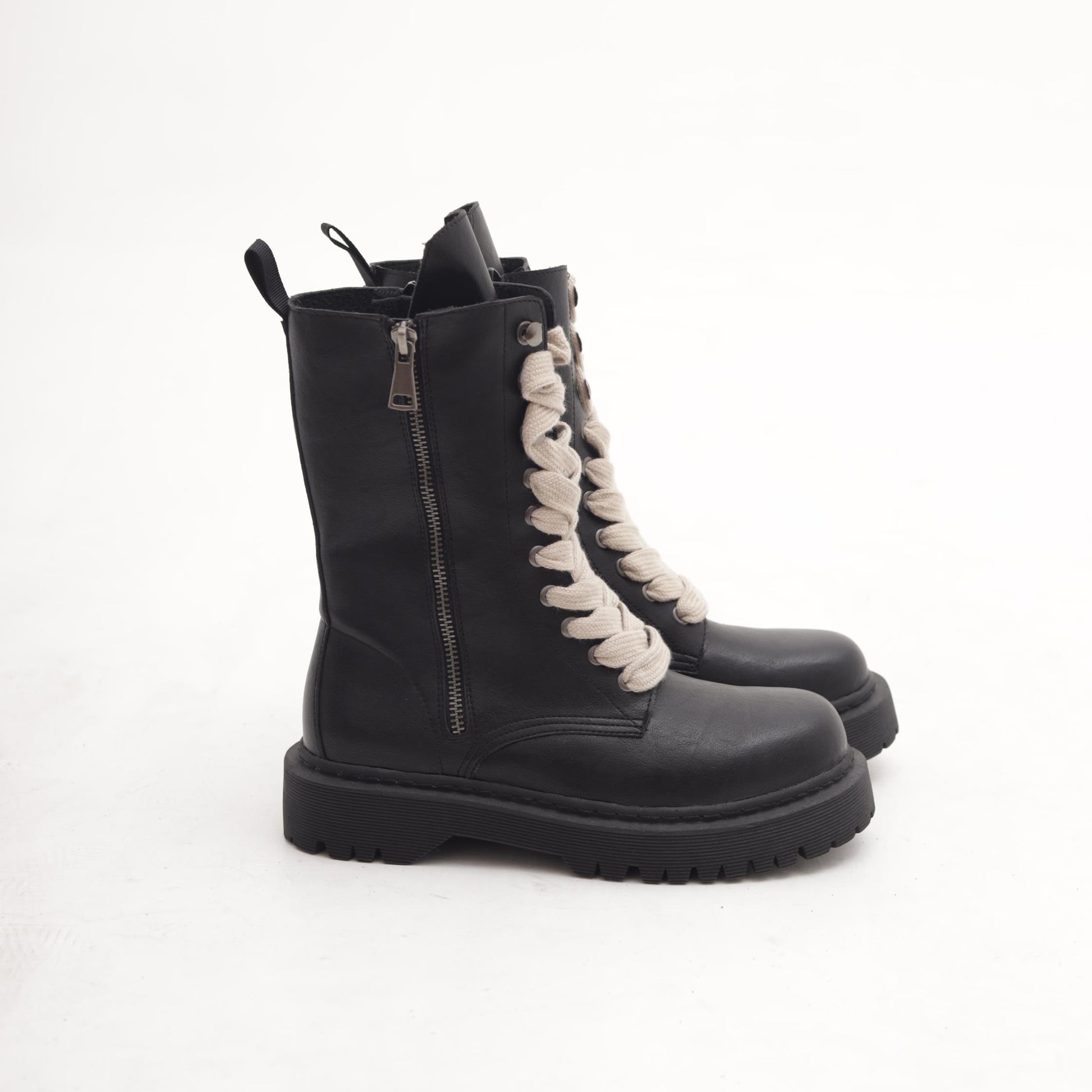 ANFIBIO ALTO CON ZIP NERO 