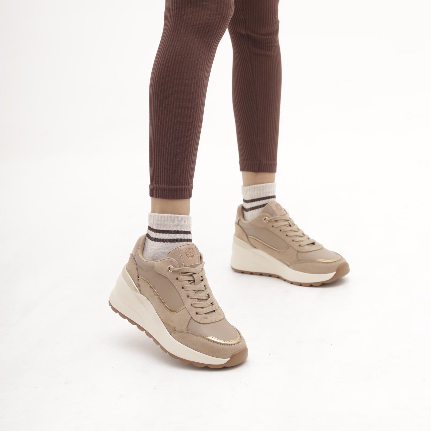 SNEAKERS ZEPPA TAUPE MP2604-5PUTA CHOCOLA
