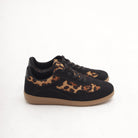 SNEAKERS FLAT ANIMALIER NERO 