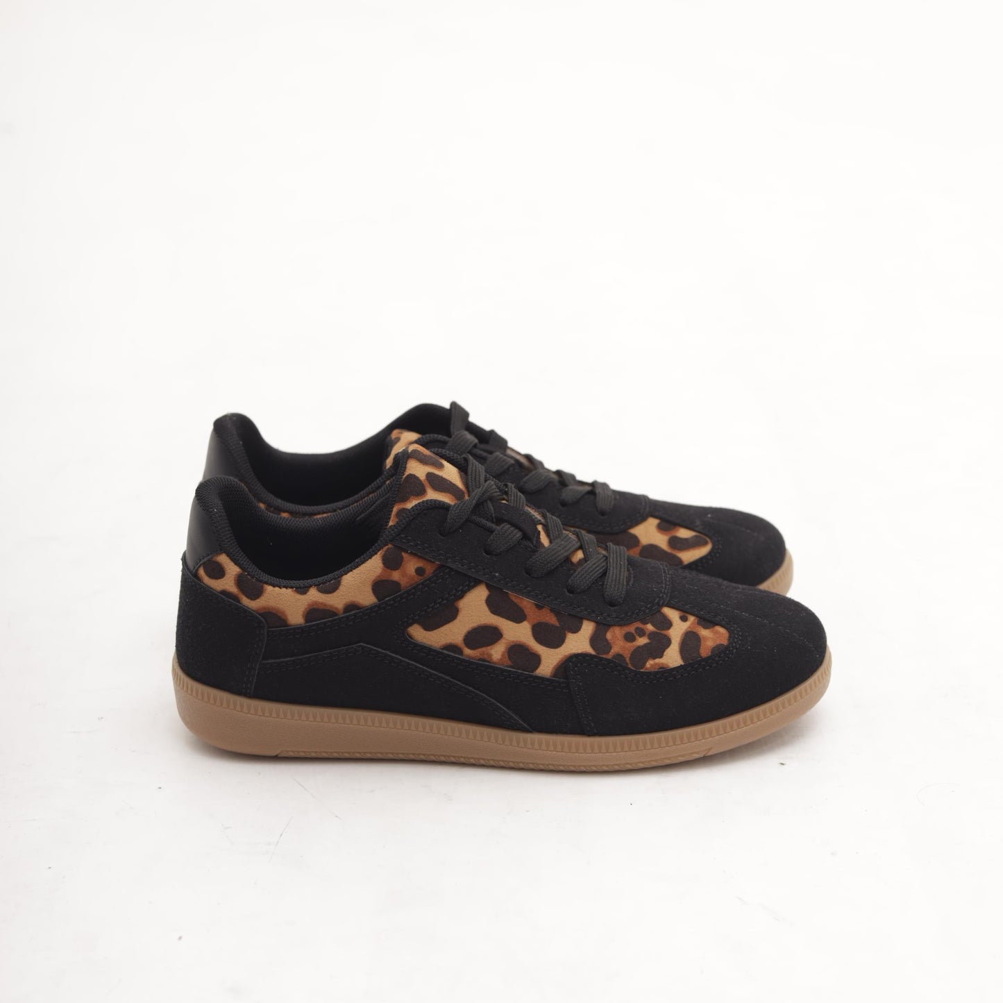 SNEAKERS FLAT ANIMALIER NERO 