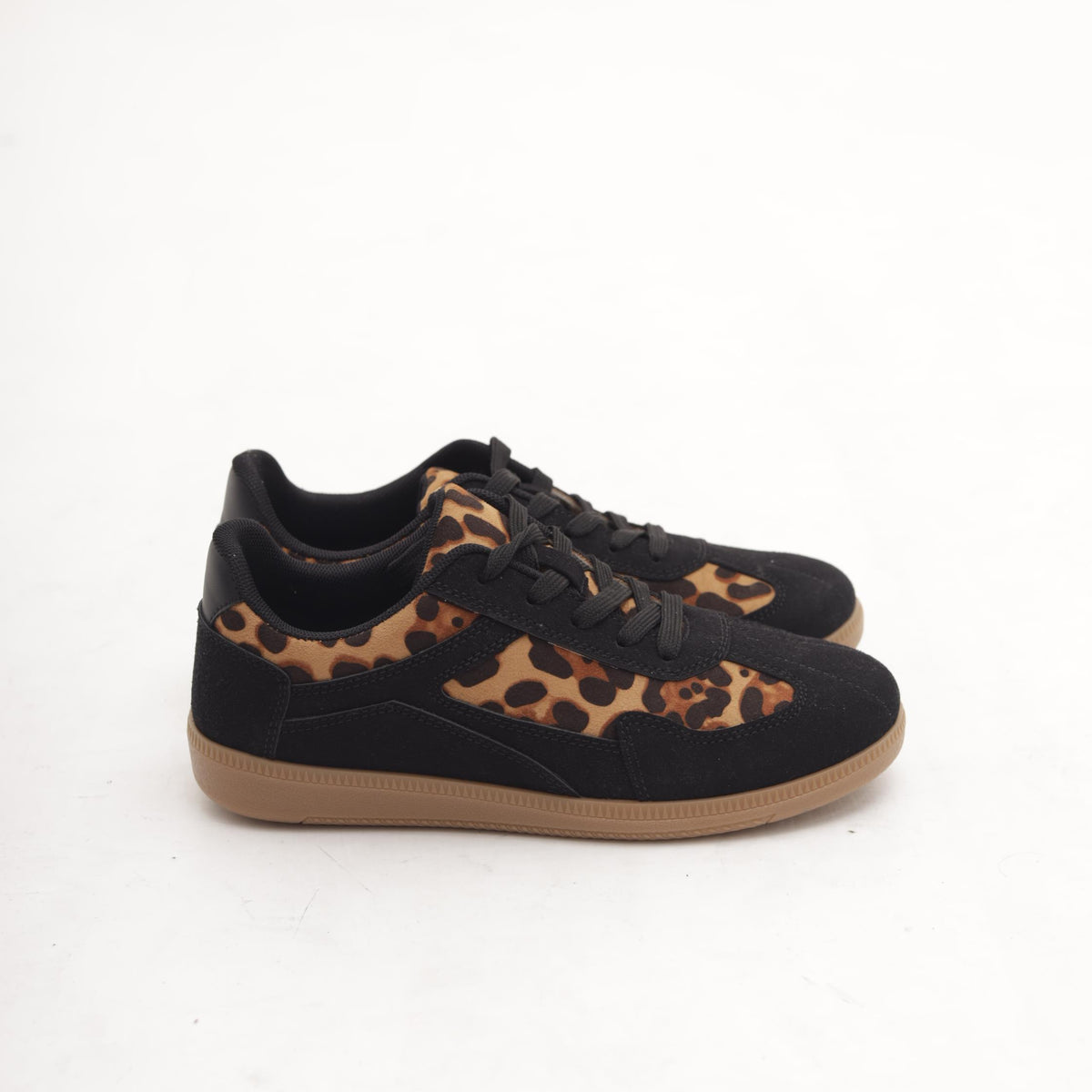 SNEAKERS FLAT ANIMALIER NERO 