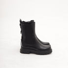STIVALETTO ELASTICO E ZIP NERO<BR/> 